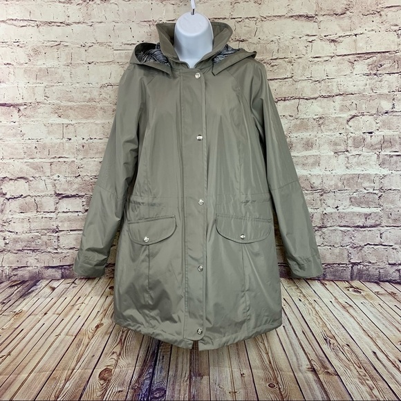 Fleet Street London New York Light Green Rain Jacket - Picture 1 of 16
